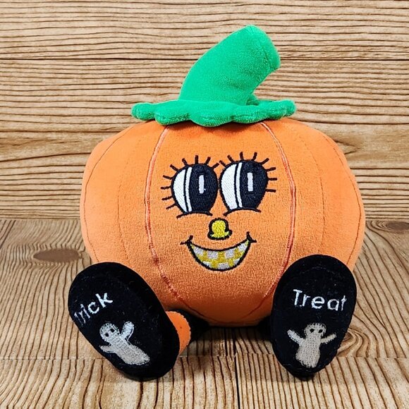 Vtg Eurpsville Eurps Halloween Pumpkin Anthropomorphic 2002 Plush Stuffed Doll - Picture 1 of 12